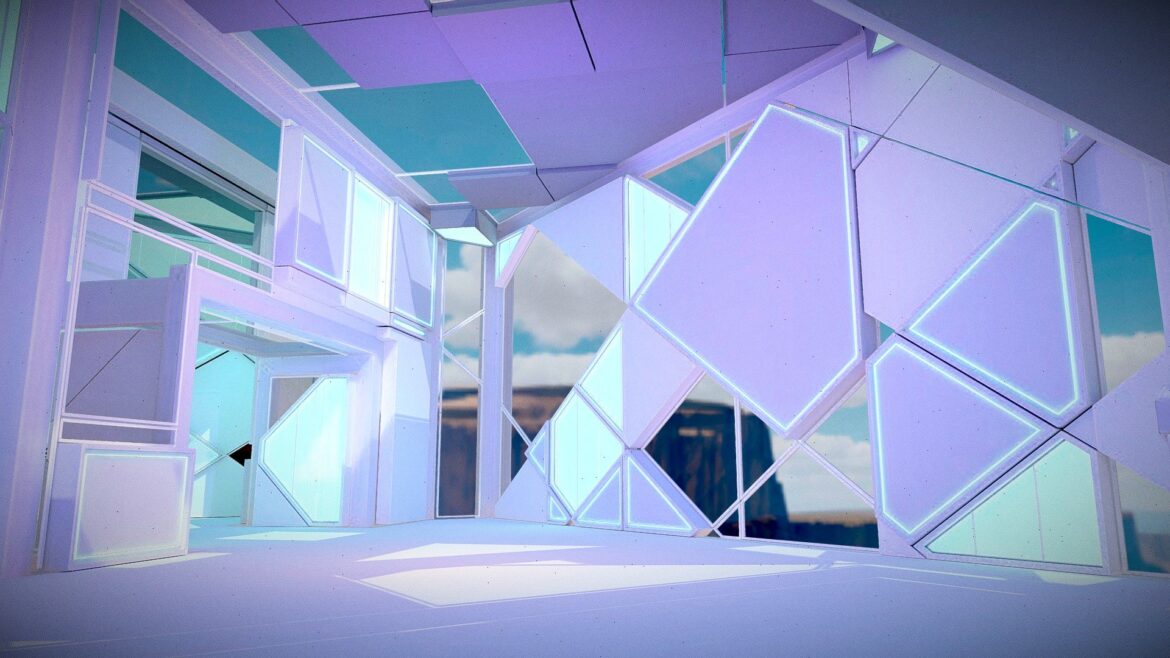 gallery 9 light baked 3d model