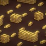 gold bar set hand painted series preview 3d model