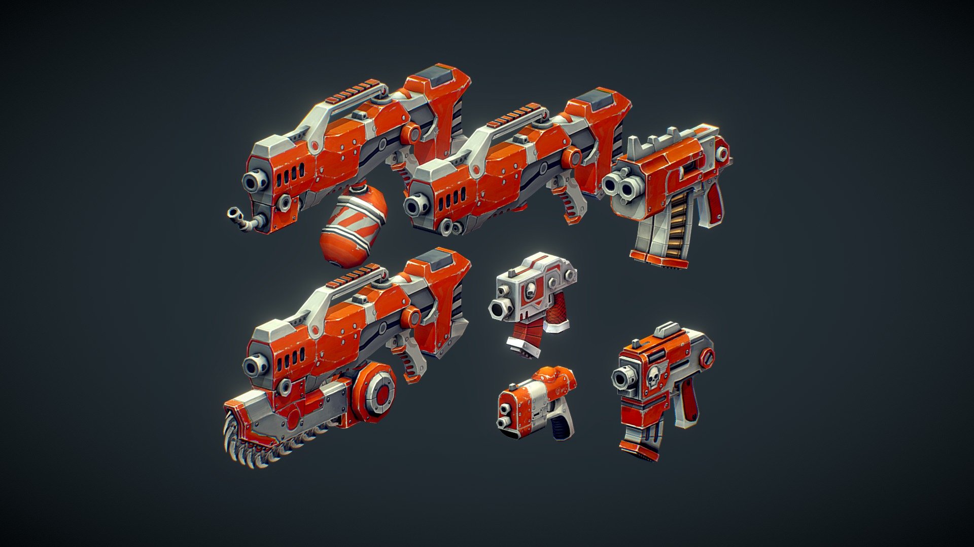 Gun Set – Hand Painted Series