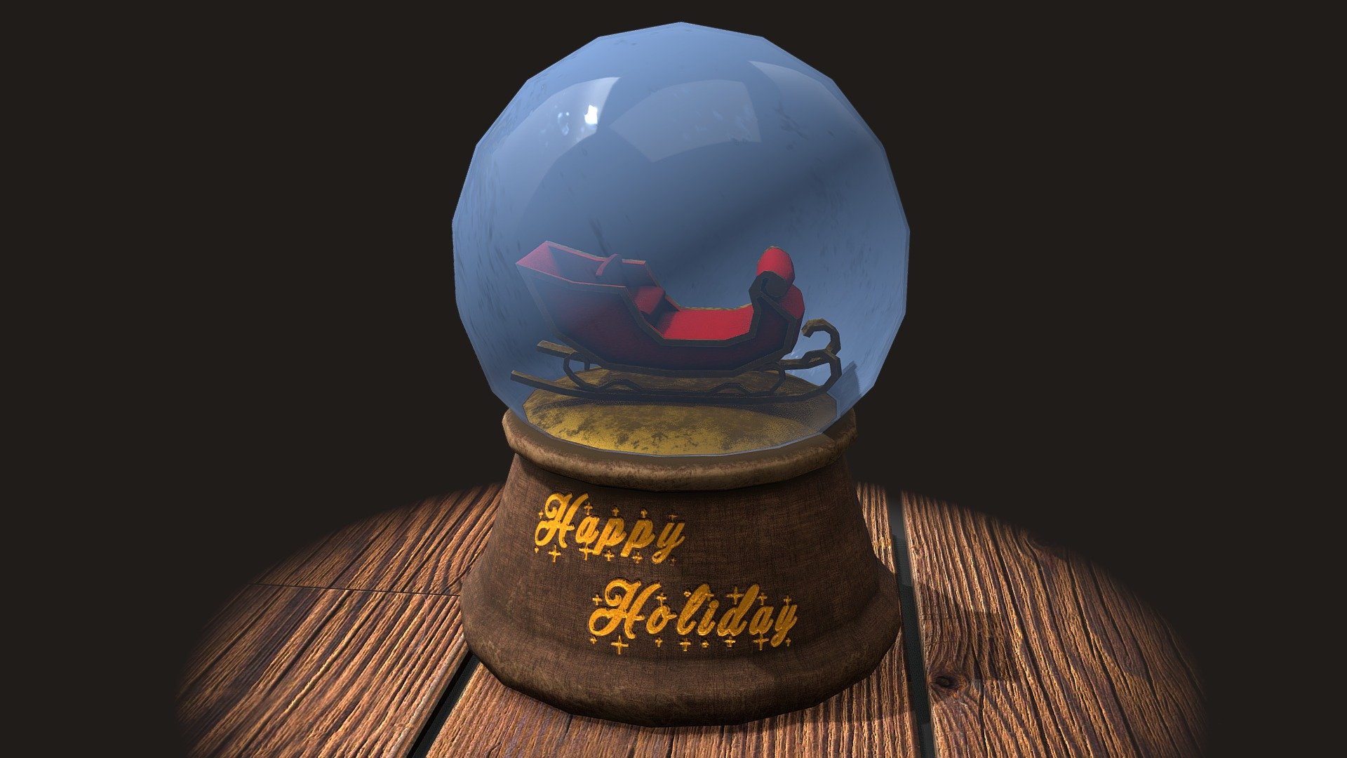 Happy Holiday Glass Ball Souvenir