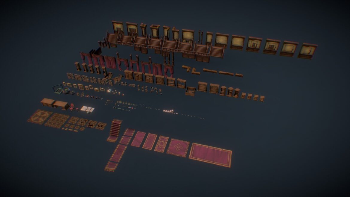 haunted mansion set 3d model