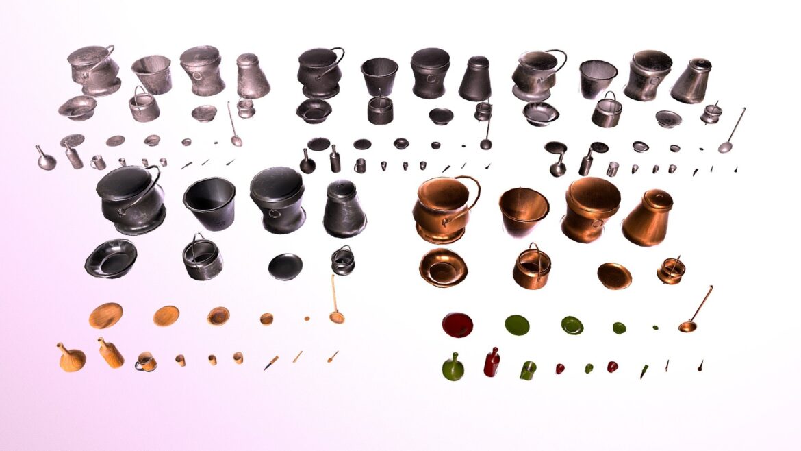 kitchen utensils pack the marquis collection 3d model