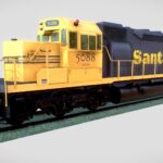 locomotive dieselelectric emd sd40 2 realistic 3d model