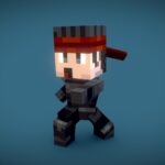 Low Poly 3D Pixel Man