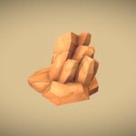 Low Poly Rock Formation 01