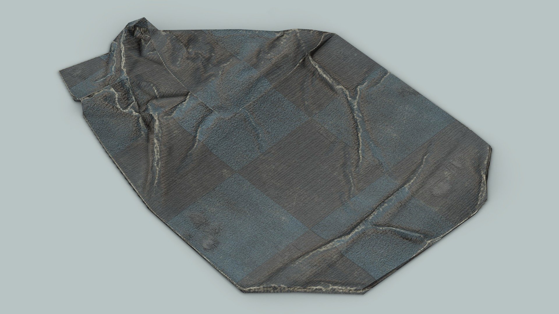 Low poly wrinkly checkered carpet