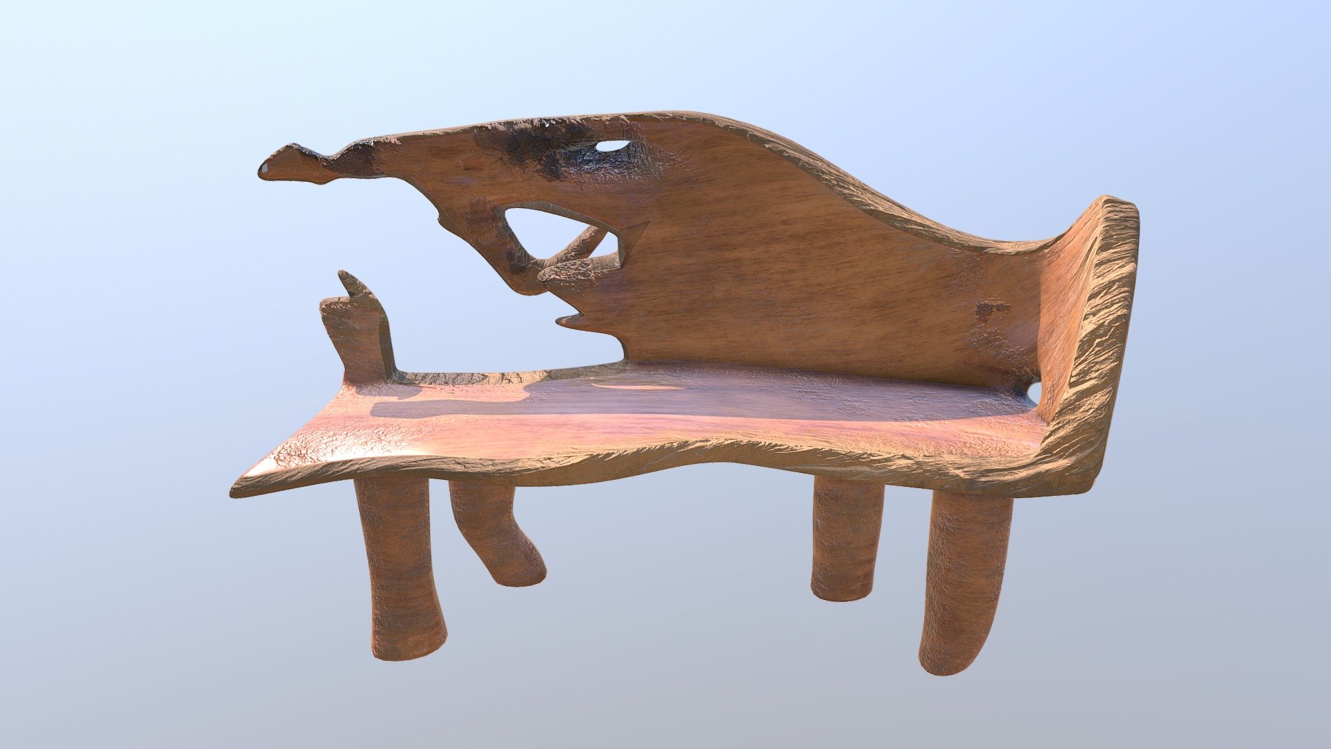 LUX Teak Root Bench C