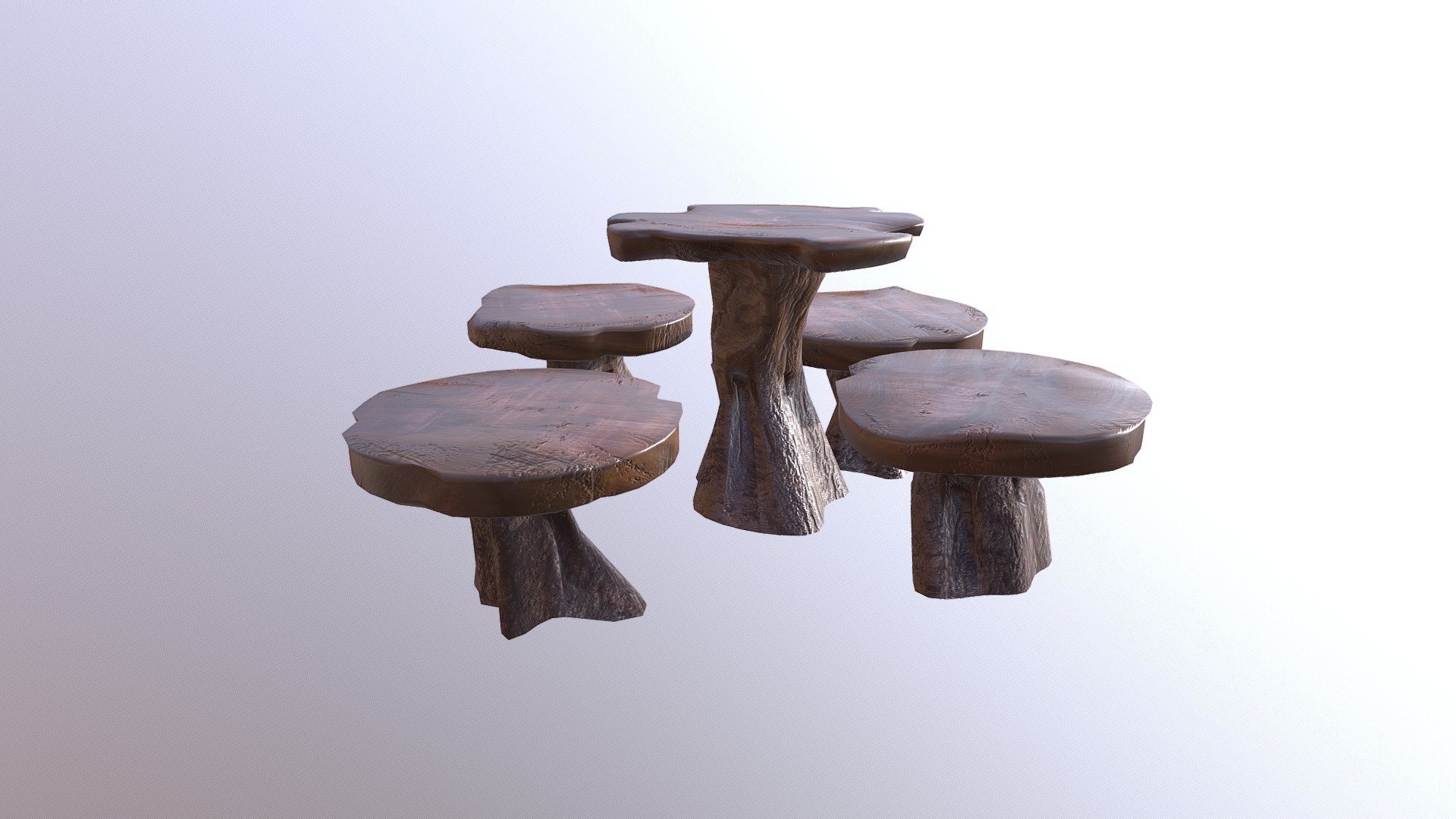 LUX Teak Root Table Set B
