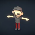 male hair 1 preview 3d model