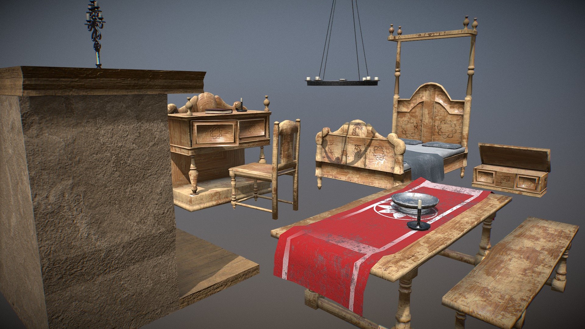 Medieval Bedroom Asset Pack