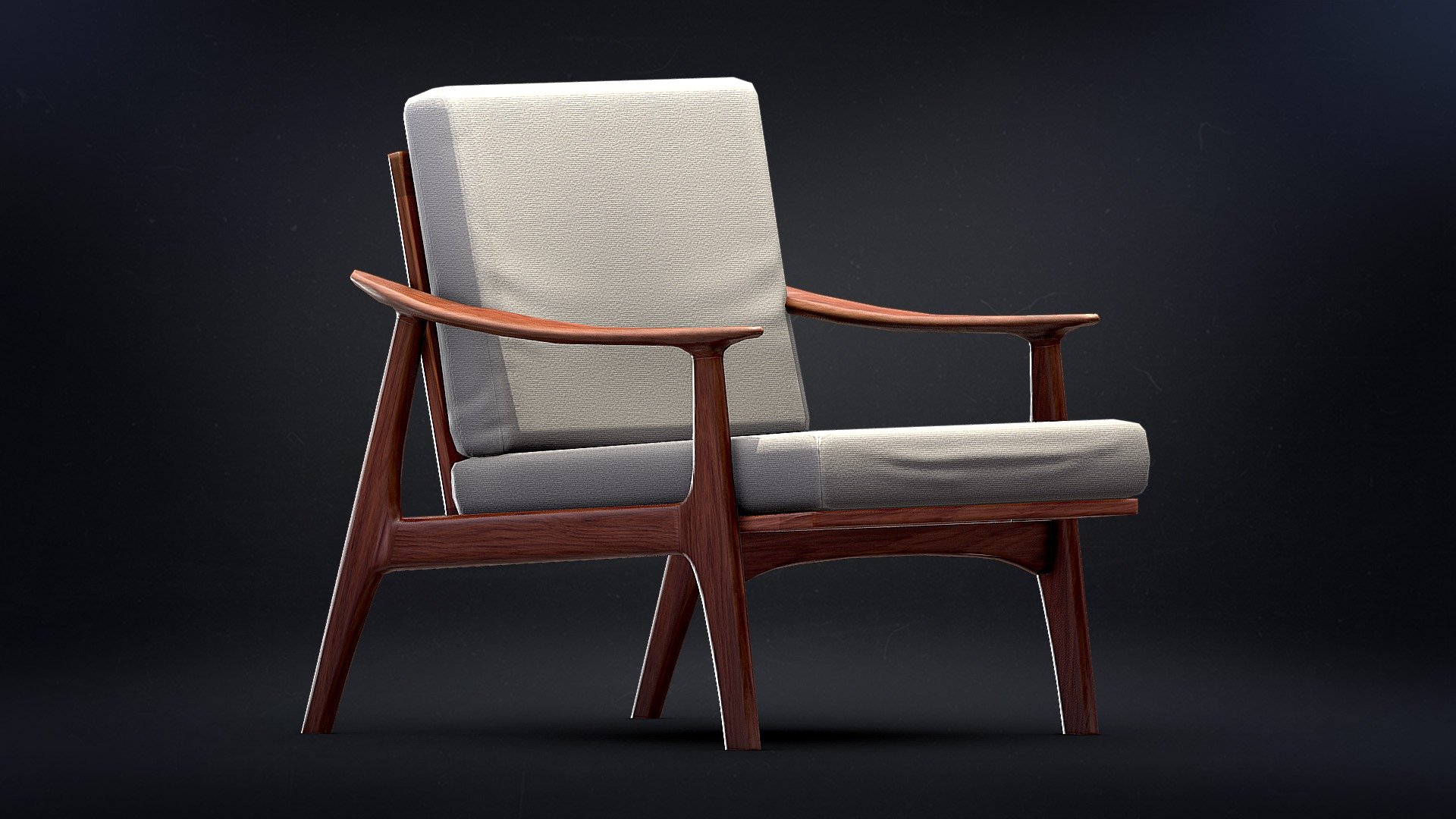 Mid-Century modern vintage teak easy chair