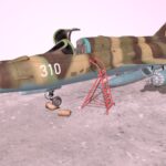 mig 21 rigged amp animated with interior m1 3d model