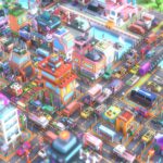 scifi city cartoon 3d model