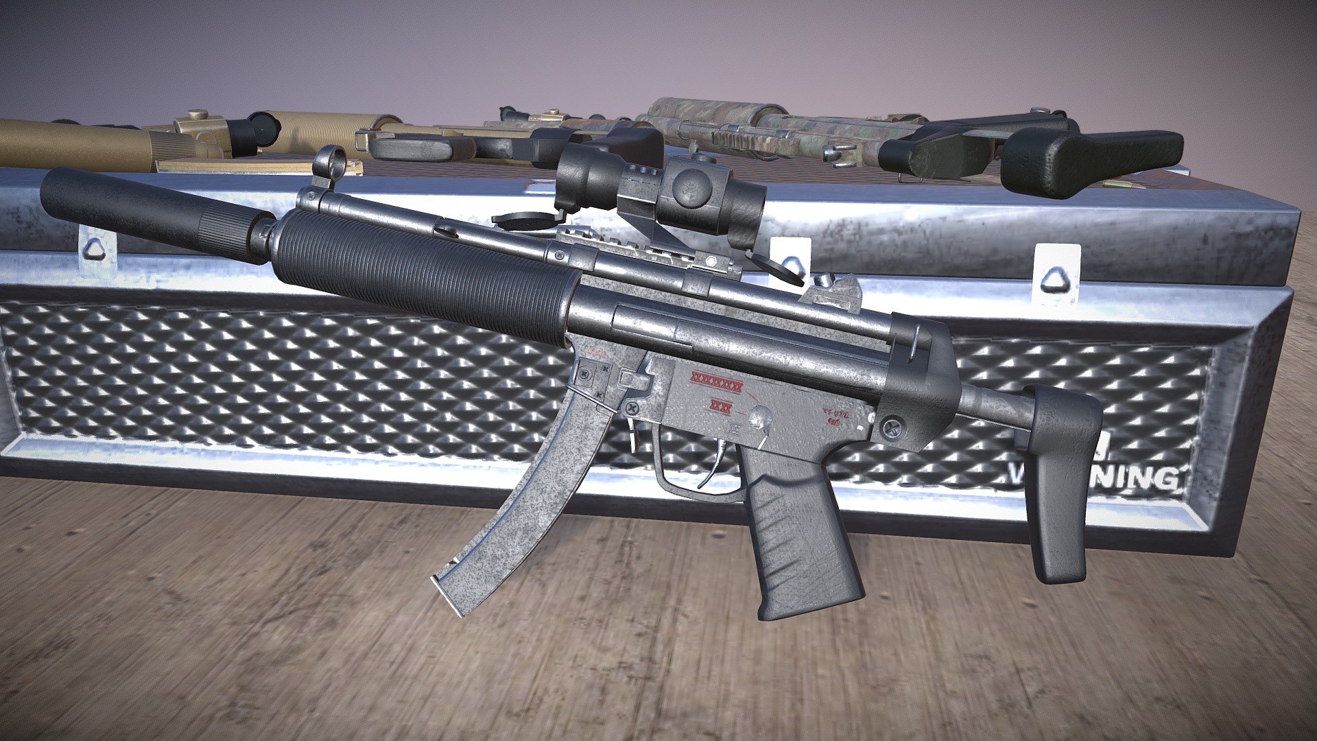 MP5 A3- Game Ready – Low Poly