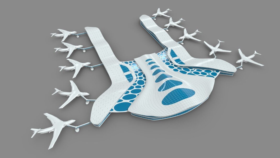 0001 airport terminal building 3d model