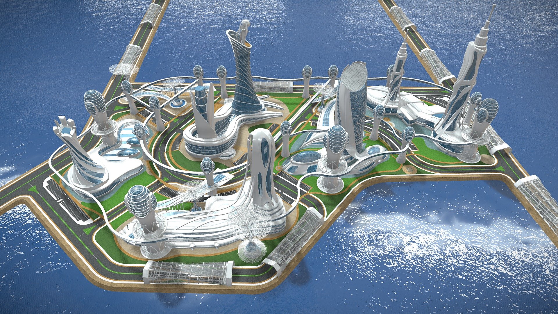 0080 – Futuristic Island