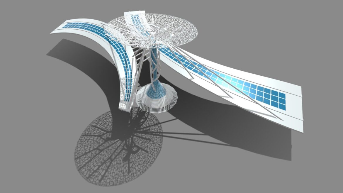 0199 landmark solar panel 3d model
