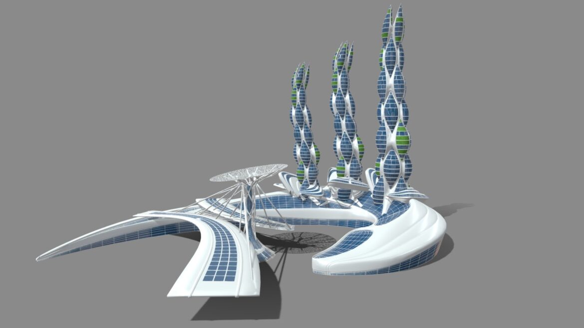 0200 organic building skyscraper 3d model