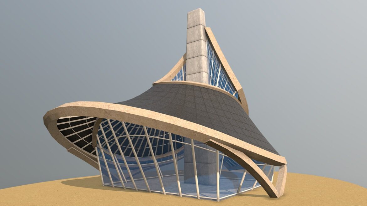 0201 twisted house 3d model