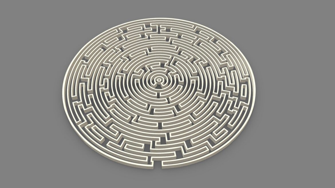 3d maze environment 1 painting wall 3d model
