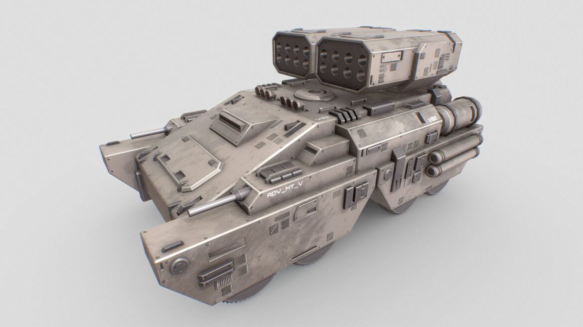 advance missile tank vehicle 3d model