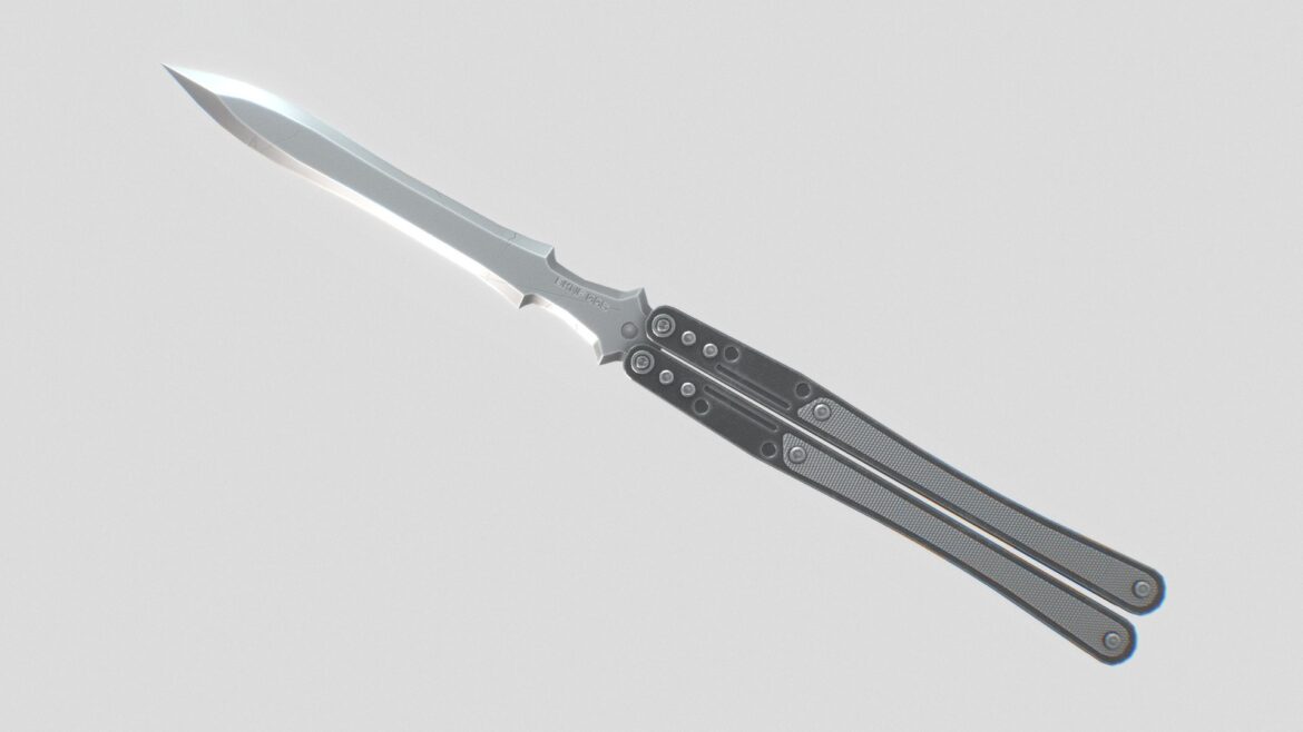 butterfly knife 3d model