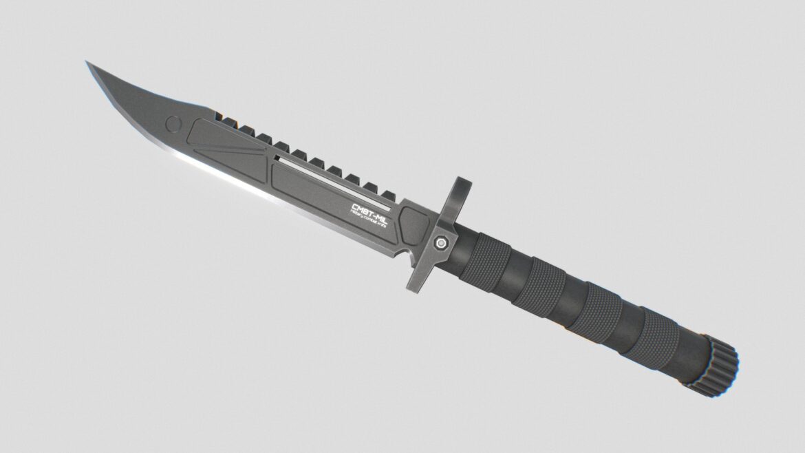 combat knife 3d model