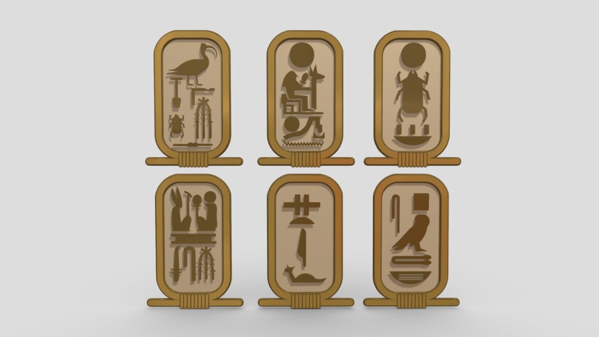 egyptian symbols 008 3d model