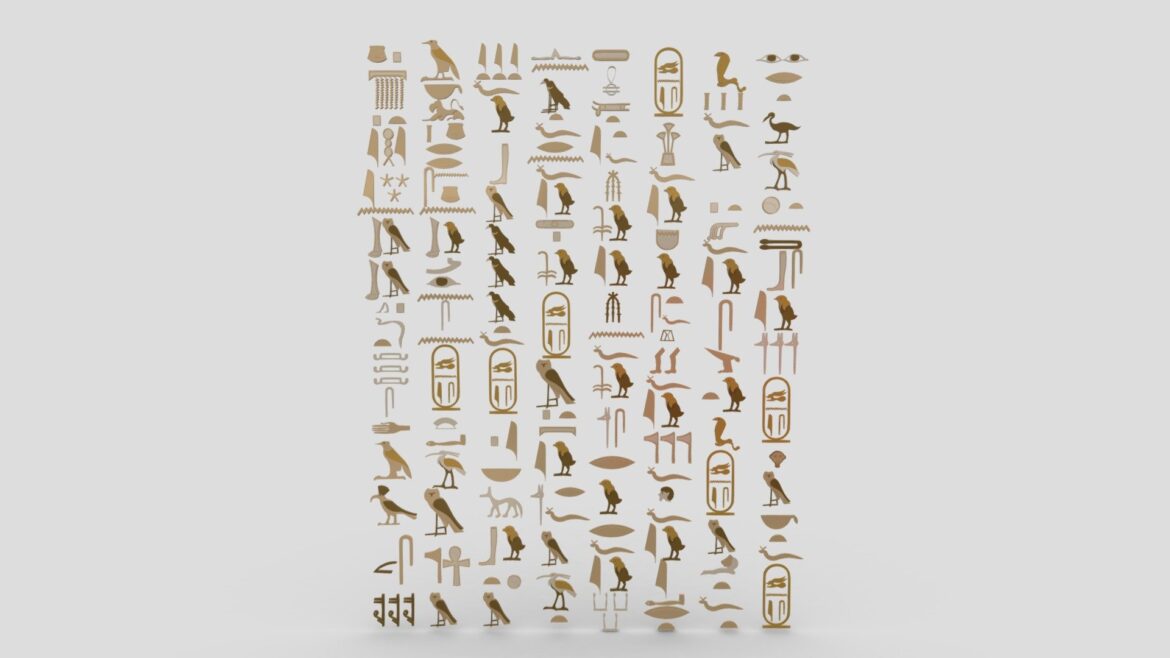 egyptian symbols 008 3d model