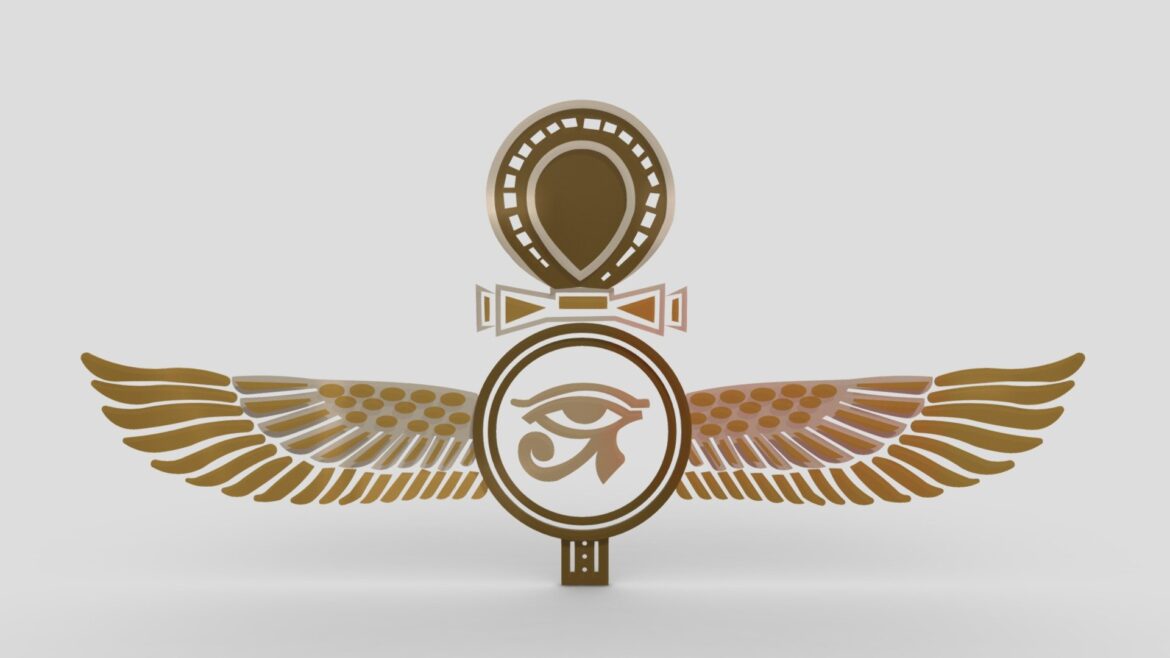 egyptian symbols 010 3d model