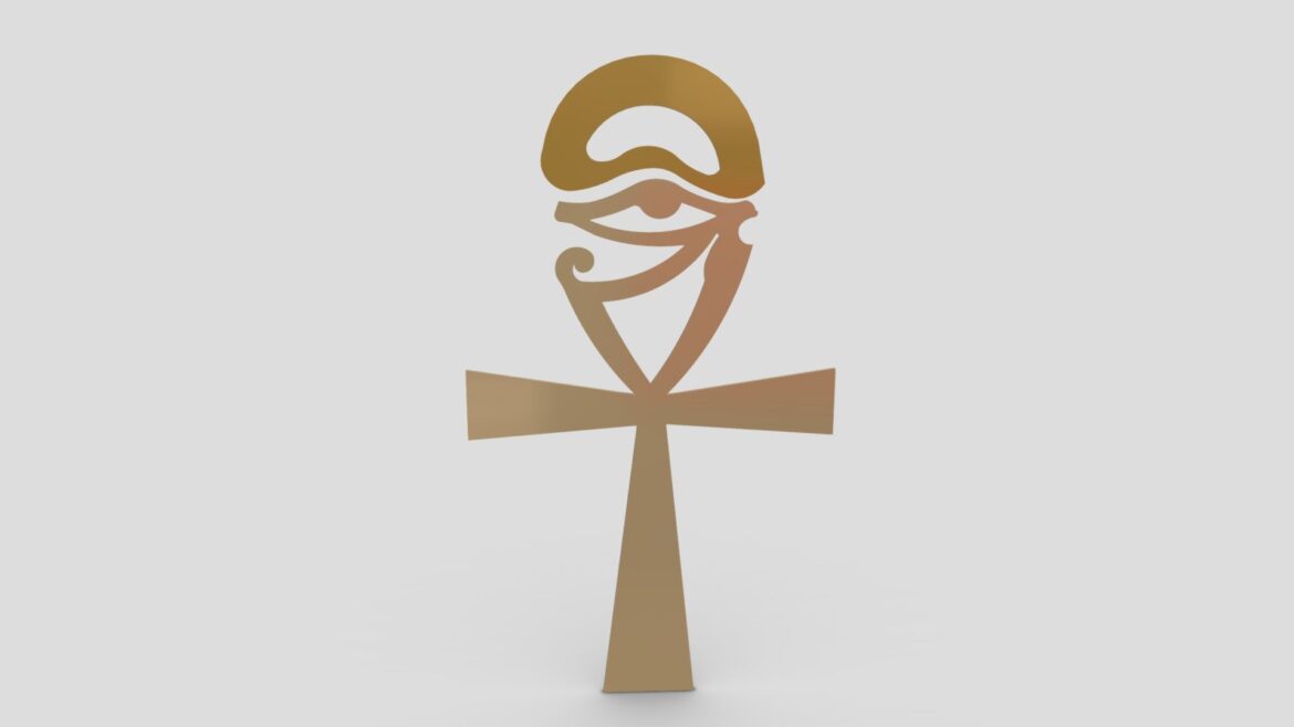 egyptian symbols 010 3d model