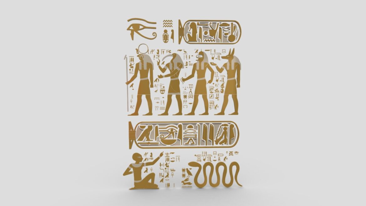 egyptian symbols 037 3d model