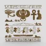 egyptian symbols 039 3d model