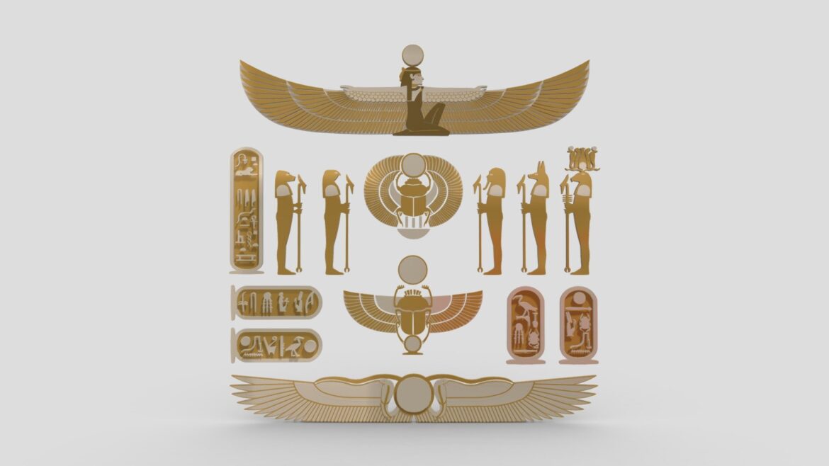 egyptian symbols 048 3d model