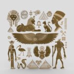 egyptian symbols 052 3d model