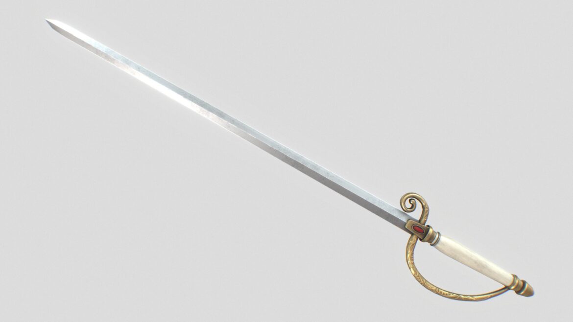 fantasy rapier 3d model