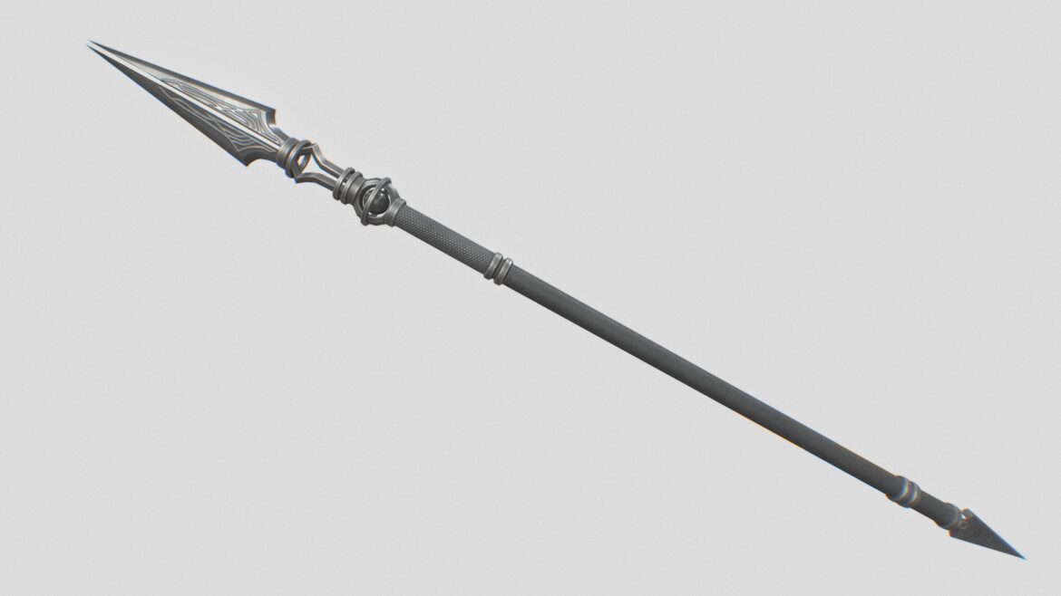 fantasy halberd 3d model