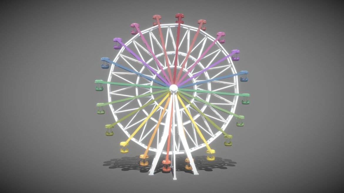 ferris colors wheels 3d model