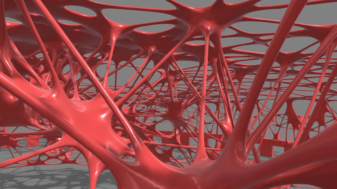 futuristic spider dome parametric shaded 3d model