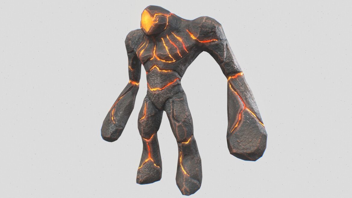 magma creature 3d model