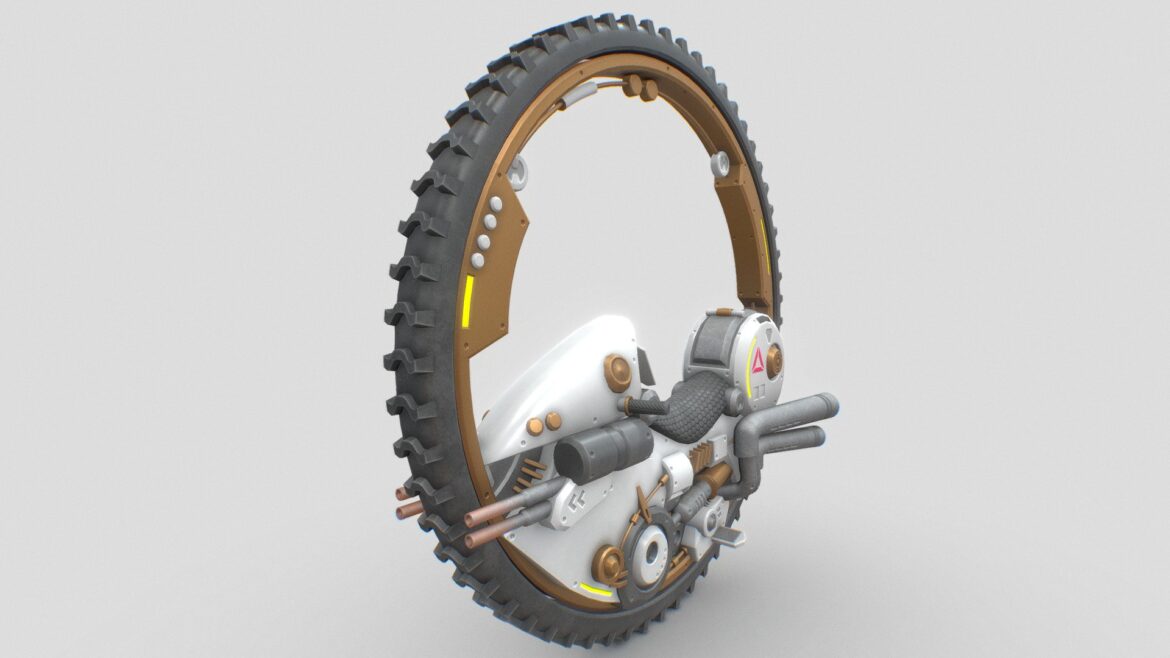 mono wheel vehicle 3d model