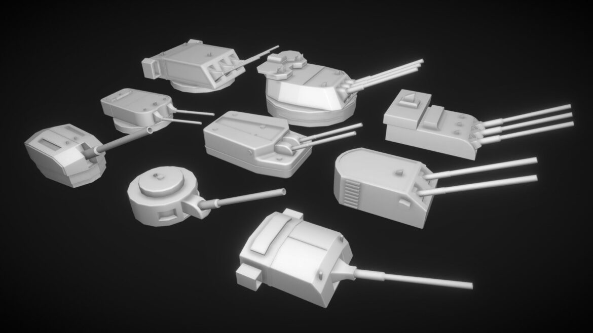 naval turret 3d model