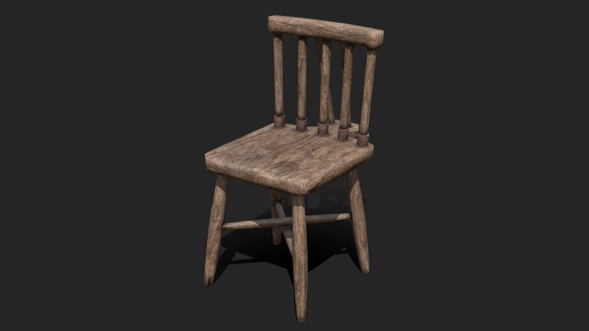 military desk setup ww2 3d model