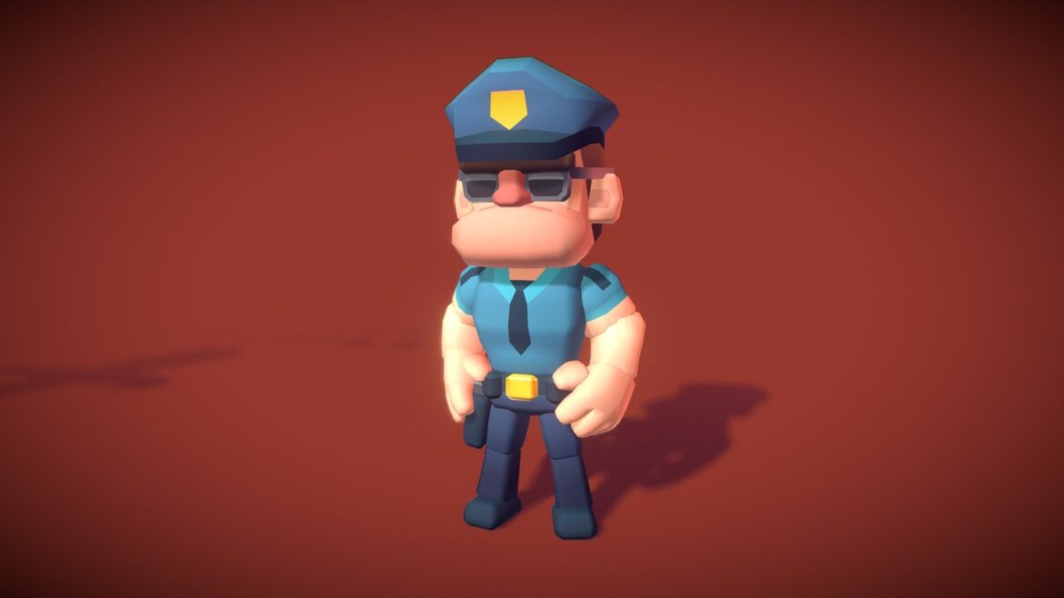 police officer hunter proto series 3d model