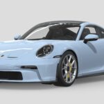 Porsche Gt3 Touring 3d Model - High-detail Porsche 911 GT3 Touring 3d model showcasing its sleek lines and iconic design, perfect for automotive visualization projects