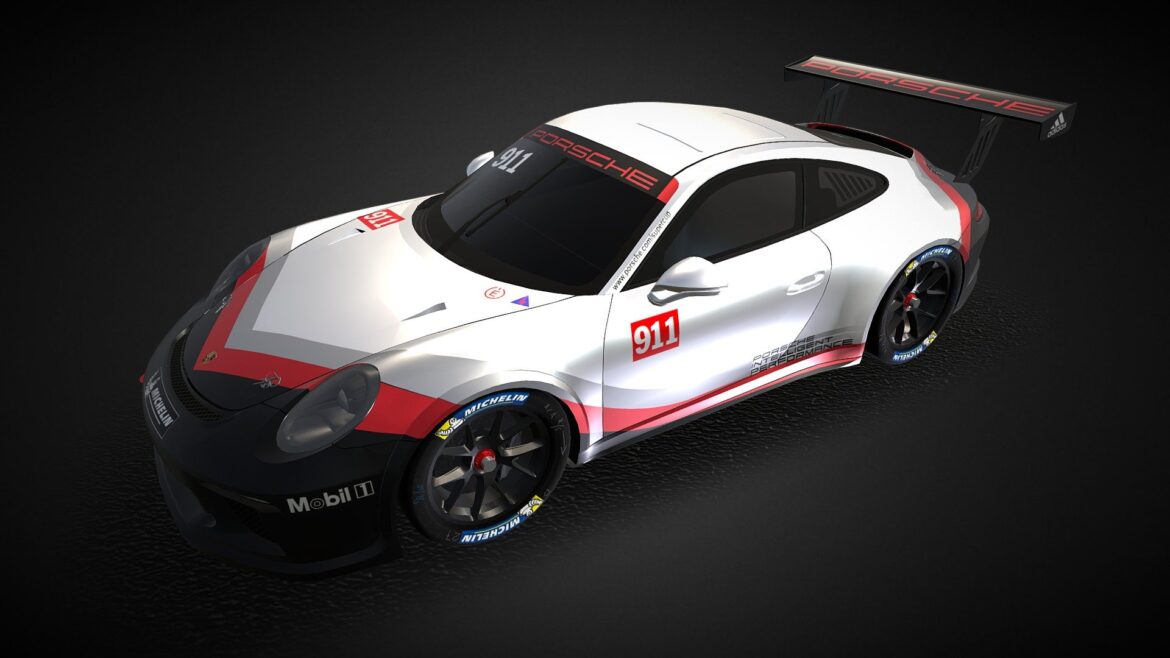 porsche carrera cup 2018 3d model