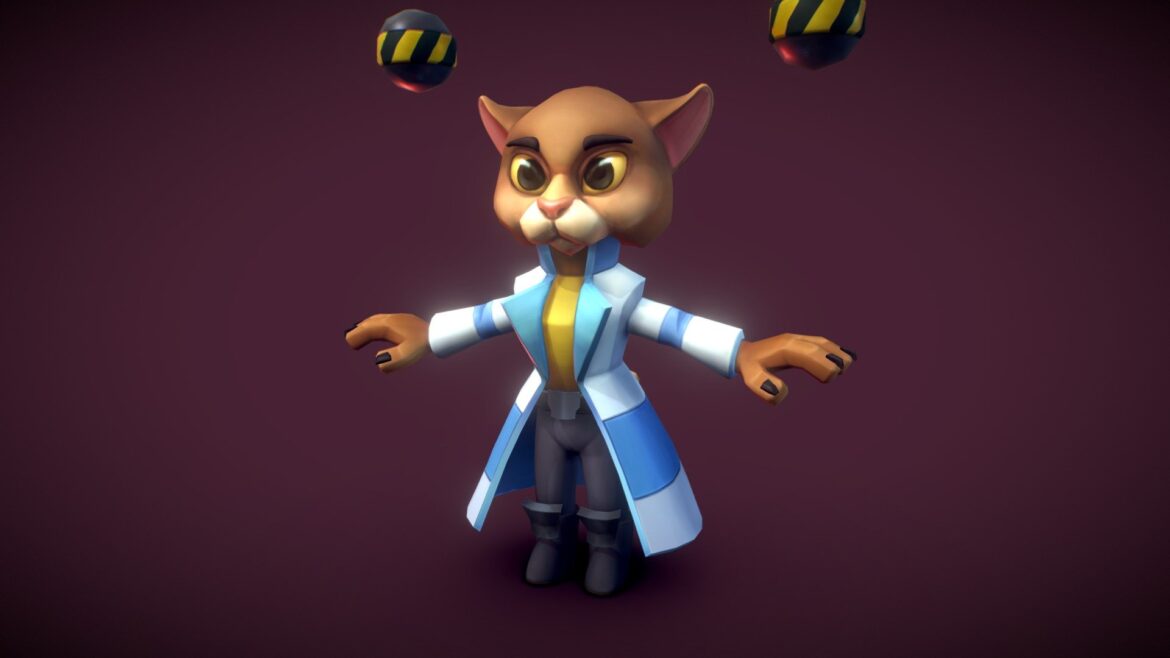 psy cat t1 preview 3d model