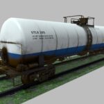 railway tank car railroad train tank wagon 3d model