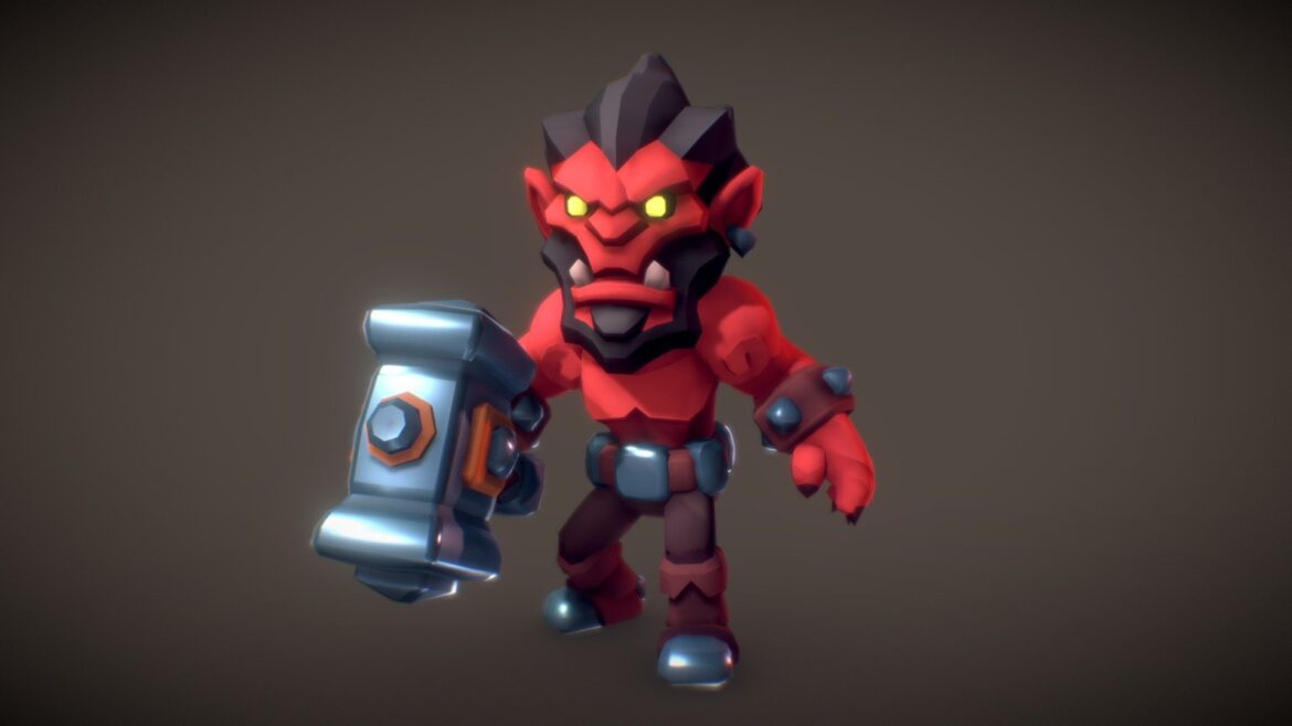 red orc gortak proto series 3d model