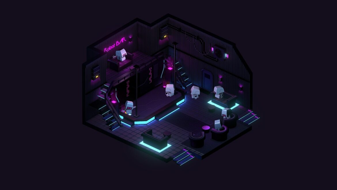 robot bar 3d model